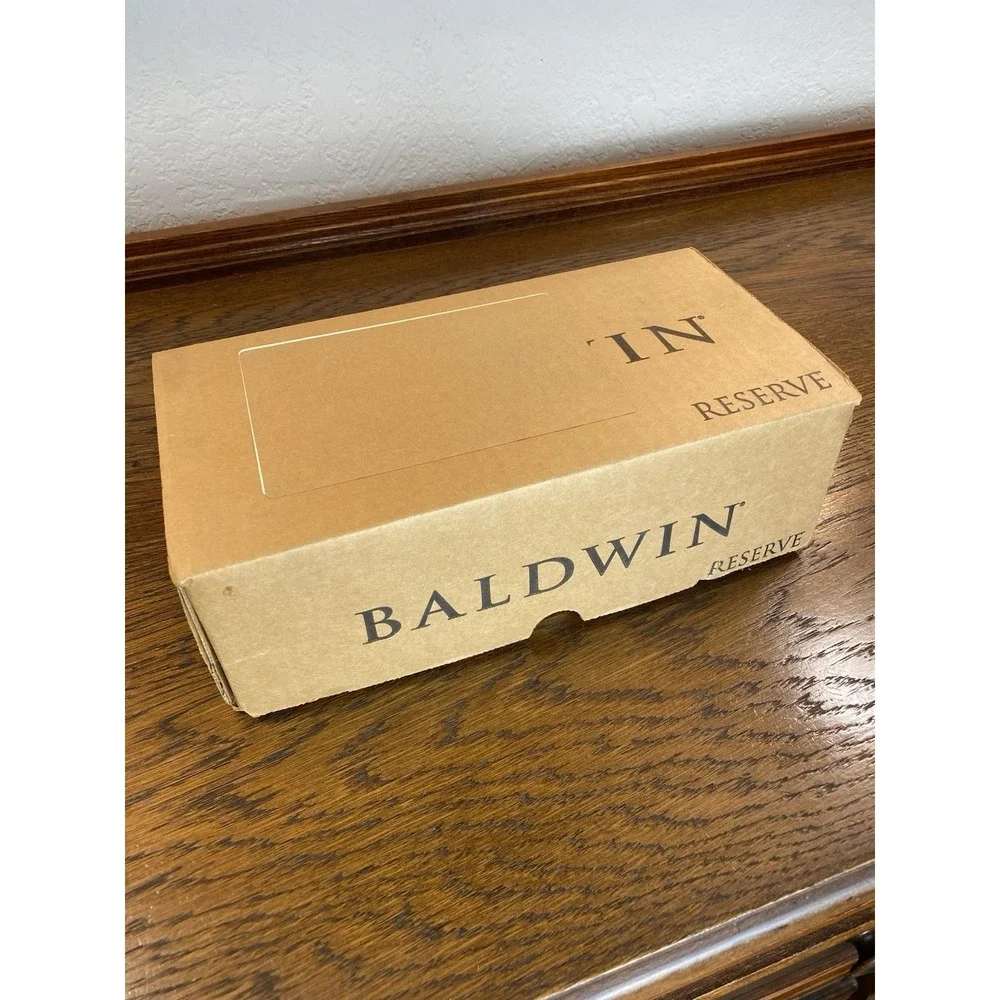 Baldwin Reserve Decorative Privacy Traditional Square Rose Satin Brass & Black